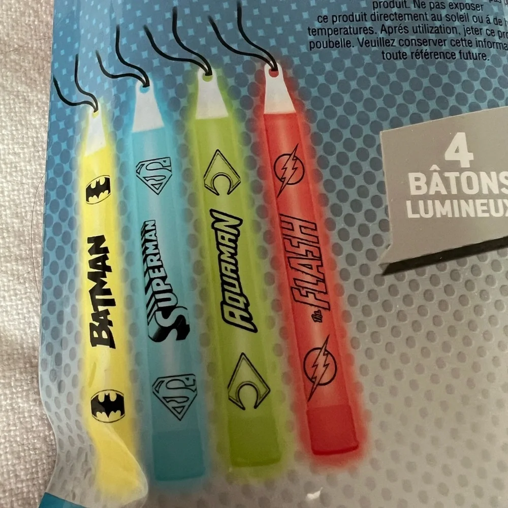 DC Comics Glow Stick Party Pack - Red, Yellow, Blue